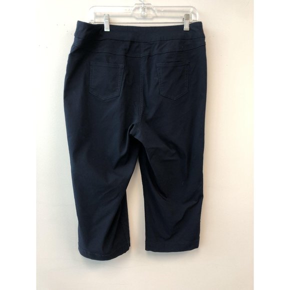 Slim- Sation Size 16 Navy Blue Golf Capris Pants - Picture 2 of 4